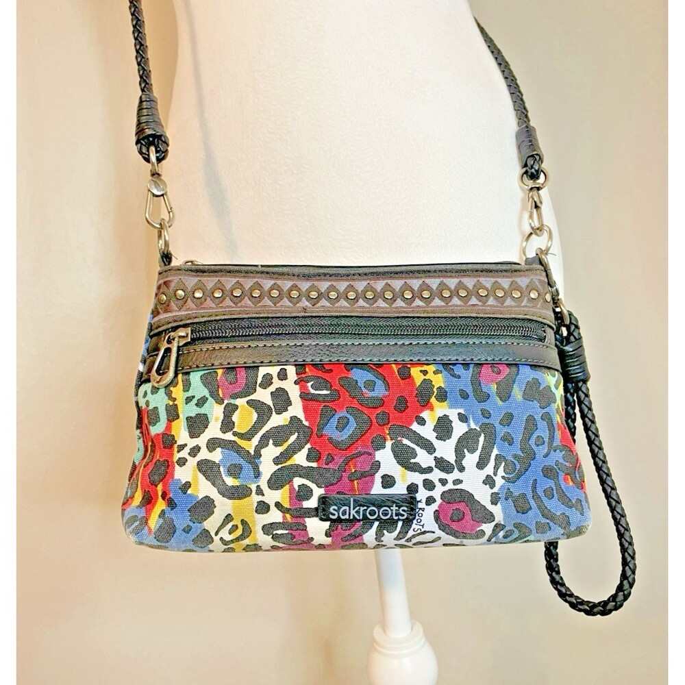 Sakroots Animal Print Bag Artist Circle Multi Spotted Wristlet Artist Circle